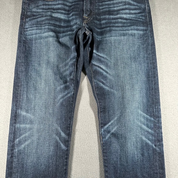 Bonobos Slevedge Slim Jeans Mens 31x30 Blue Dark Wash Made in USA Whiskered - Picture 3 of 16